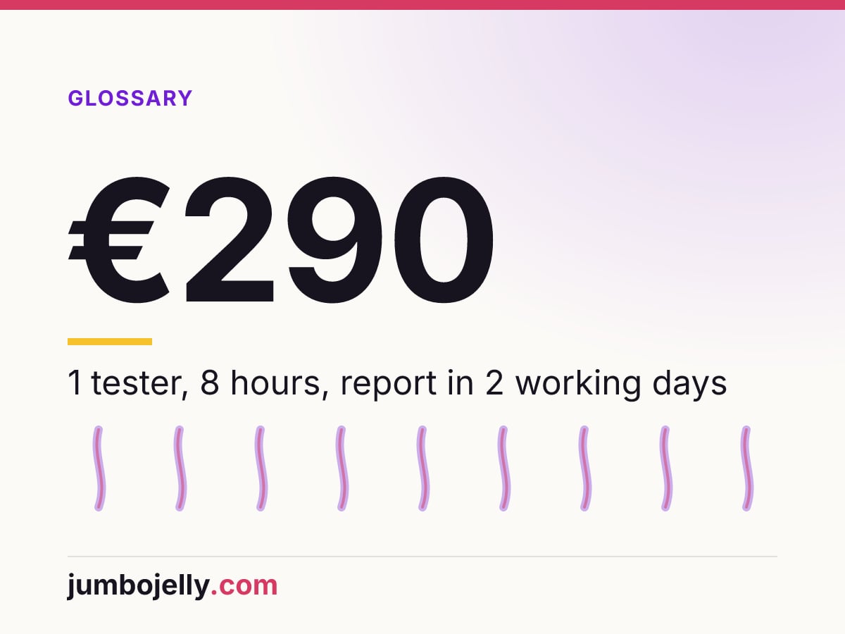 €290: 1 tester, 8 hours, report in 2 working days